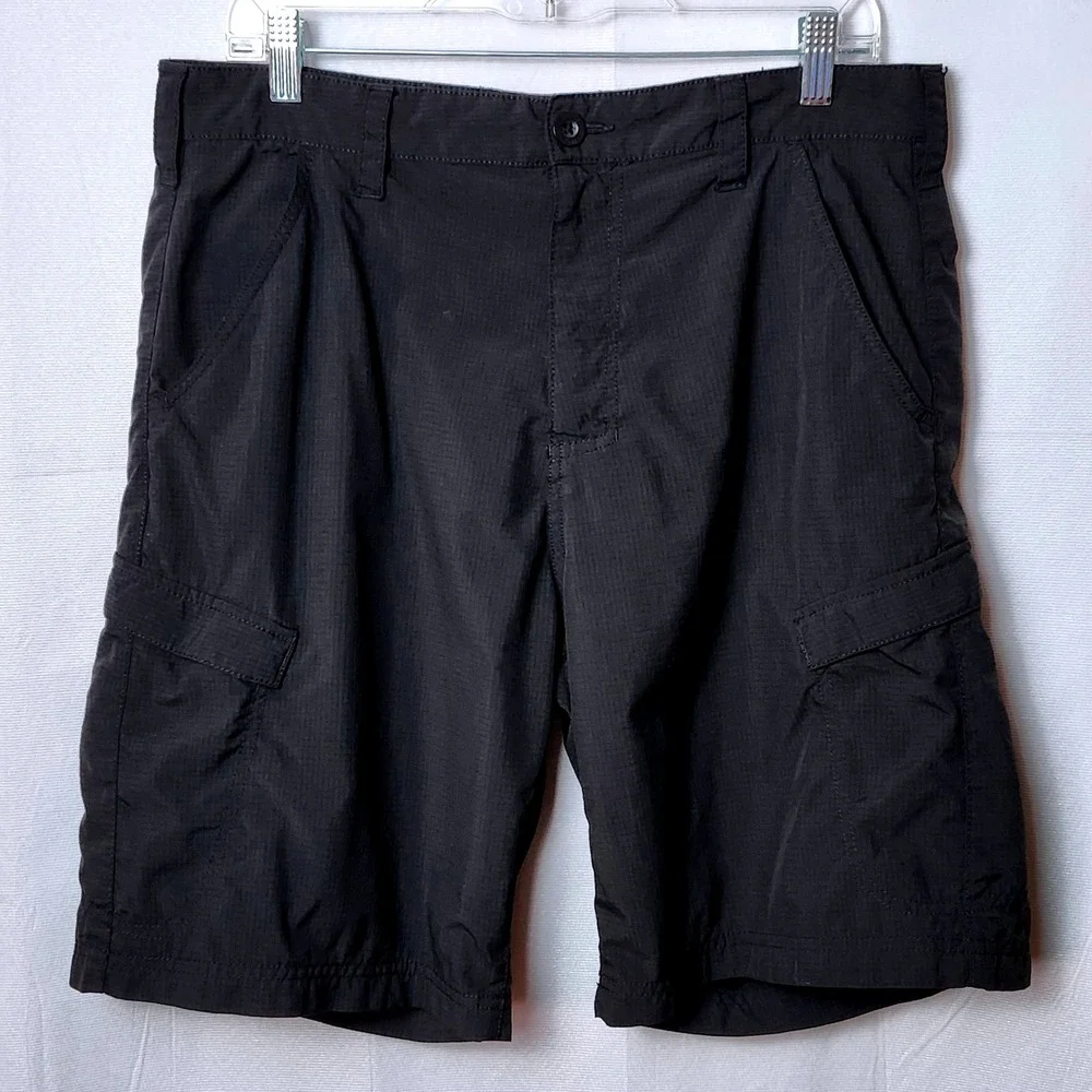 REALTREE NYLON HYBRID‎ FISHING CARGO SHORTS MENS 34 BLACK